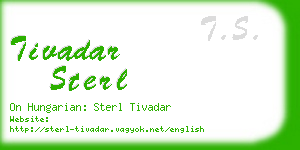 tivadar sterl business card